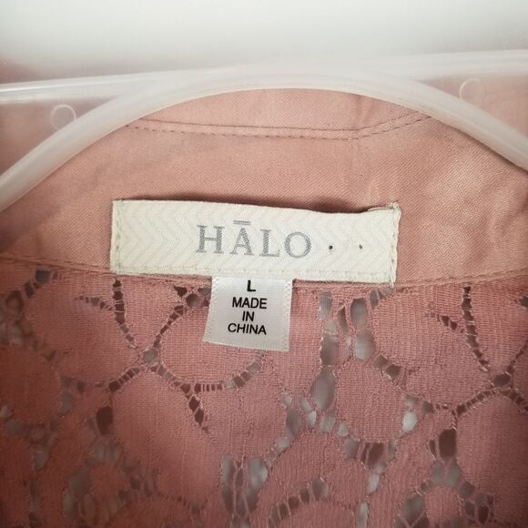 HALO LACE TOP. PINK. SIZE L. PINKY MAUVE. - Picture 3 of 13